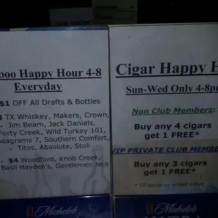 Great happy hour deals!