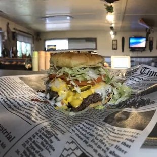 Big burgers, Thats what we do.
