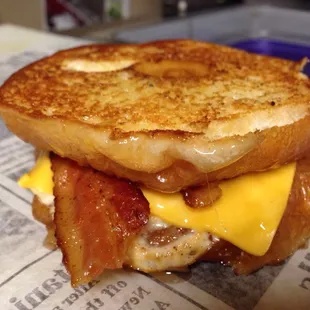 Grilled Glazed Donut Breakfast Sandwich