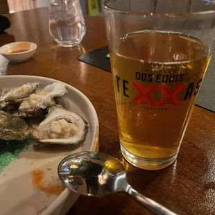oysters and mussels, drink