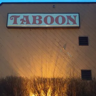 Exterior wall complete with peeling paint.