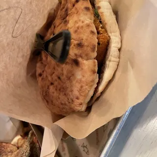 Crispy Chicken Schnitzel Pita