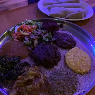 a plate of food on a table