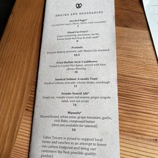 Cocktails Menu