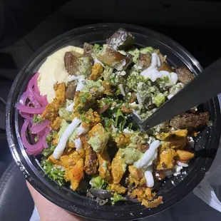 Chicken and Gyro bowl