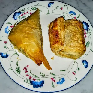 Israeli Potato Bourekas. $1.99/each. Spanakopita. $2.99/each.