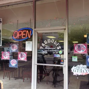 Store front.  They close by 2 o'clock.