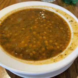 Lentil soup. A+