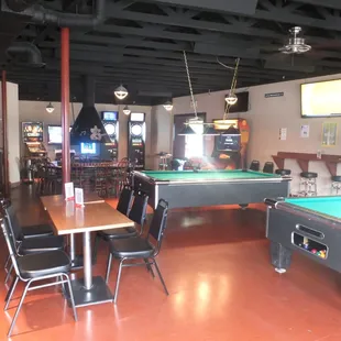 Pool Tables, Dart Boards, Big Safari Hunter, Golden Tee, Pinball, etc.