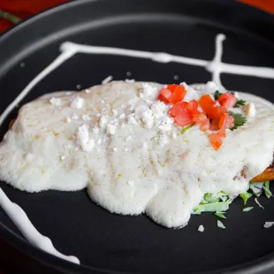 Cheese Chile Relleno with our special white sauce (House Special)