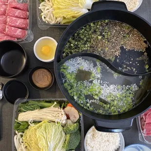 Hot pot at home - sukiyaki and kombu broths