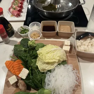 Regular angus ribeye with kombu pot and shirataki noodles
