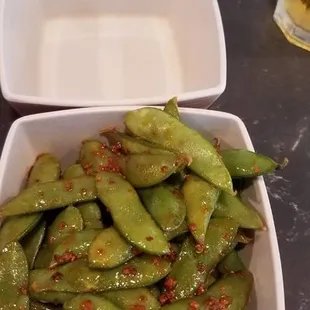 Crunchy Garlic Edamame