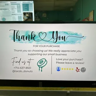 Cashier Info Display