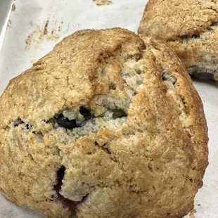 Our newest additional, Laura's special blueberry scones!