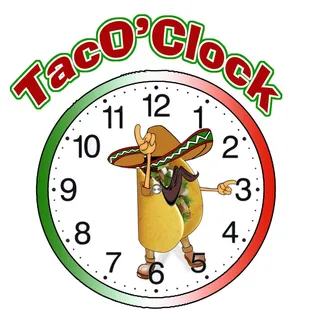 a cartoon taco clock