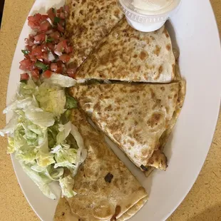 Shrimp quesadilla.