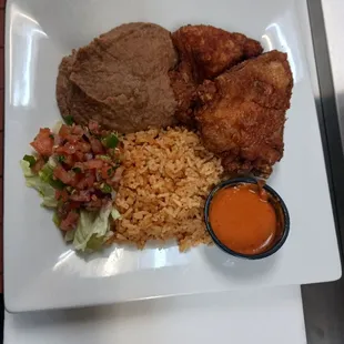 chicken wings and fried chicken, food