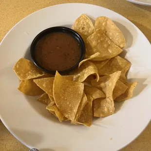 Fresh tortillas and a wonderful and flavorful salsa.