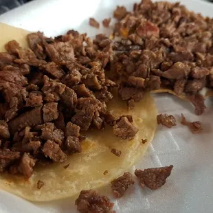 Taco asada y lorenza