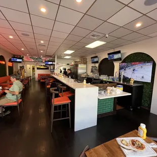 interior, sushi and sashimi