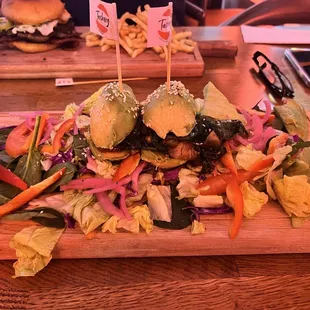 Vegan Hulk Burger Salad with house made ranch dressing