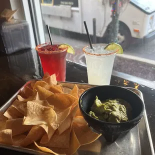 Guacamole and margaritas