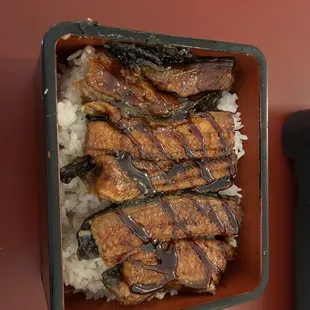 Una Ju (grilled freshwater eel over rice)