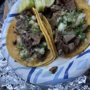 Lengua/cabeza tacos @2.50
