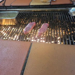 Flame broiled steaks