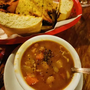 soup and bread