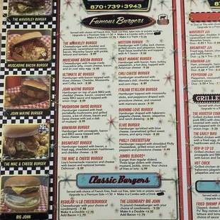 Pics of the menu and the dessert selection.