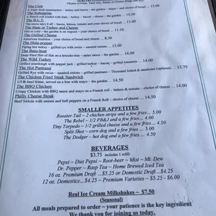 Menus