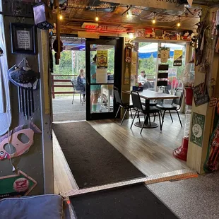 the entrance to the shop