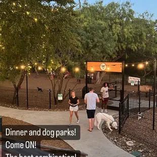 a couple of people and a dog