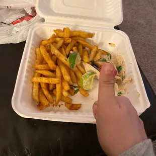 Grilled 2 Tilapia Taco! Delicious! Happy they had grilled options