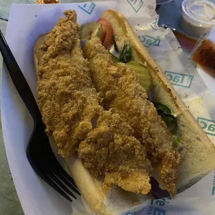 Fried Catfish Po'Boy