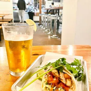 GRILLED FISH TACO. Lacking salt and flavor and a little bit dry.