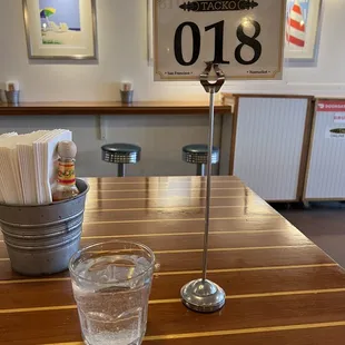 Fizzy water while I wait for my order