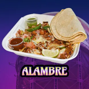 a plate of mexican food