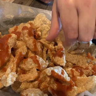 chicharrones after we dressed them