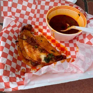 Real Good queso birria tacos