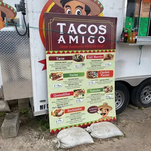 Menu Tacos Yes Sir!!!!!