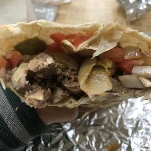 Fajita burrito