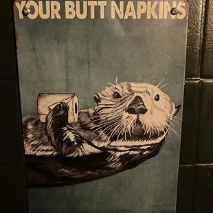 Fun artwork in the bathroom