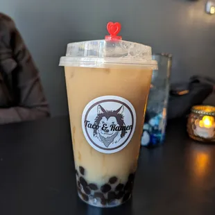 peach tea with almond milk