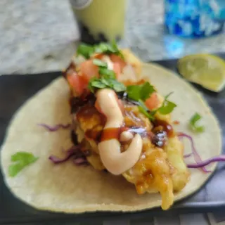 Fried Zucchini and Mushroom Taco