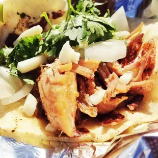 Pork carnitas taco