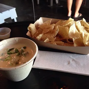Queso with guacamole