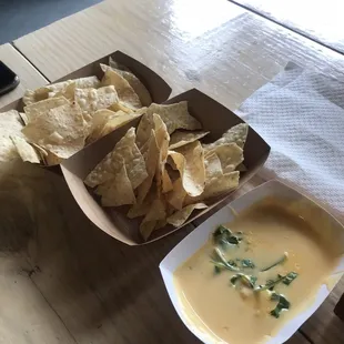 $7.50 queso that was just cheese from a can. No tomato, jalapeño or anything to give it flavor.